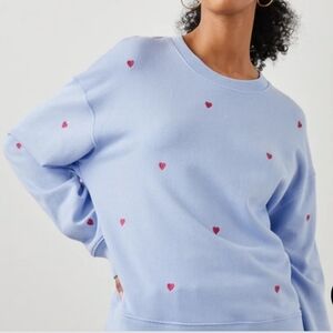 Rails Ramona Crewneck Embroidered Heart Sweatshirt XS